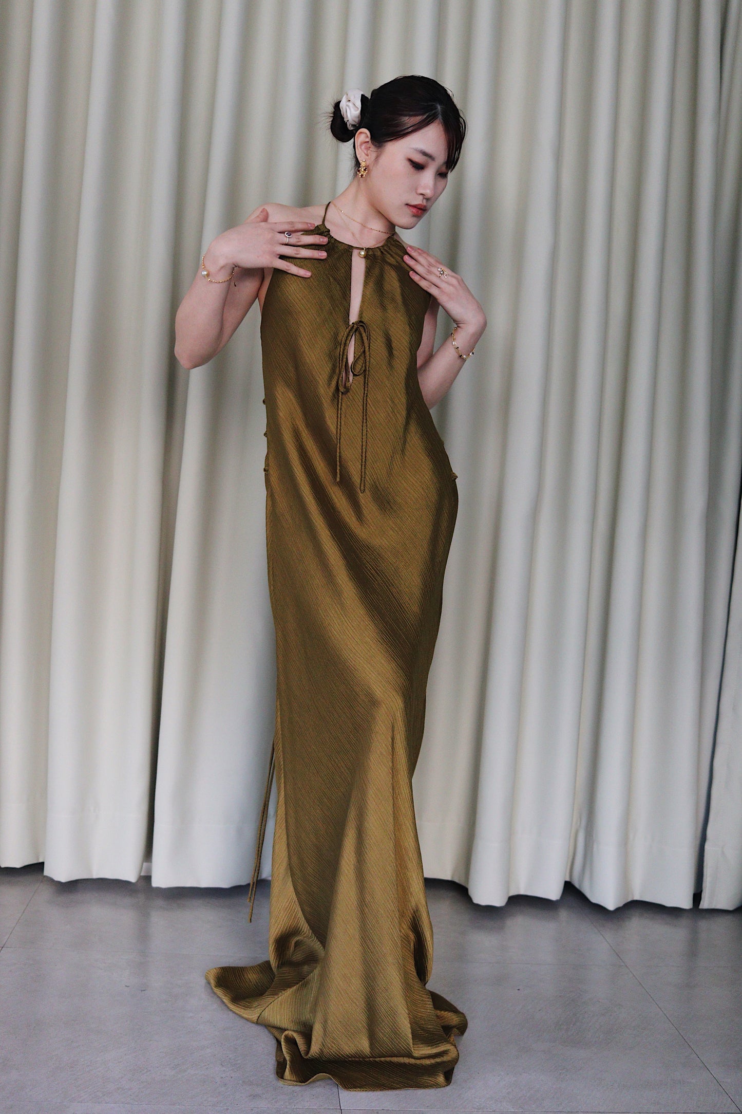 Vaas Olive Green Dress