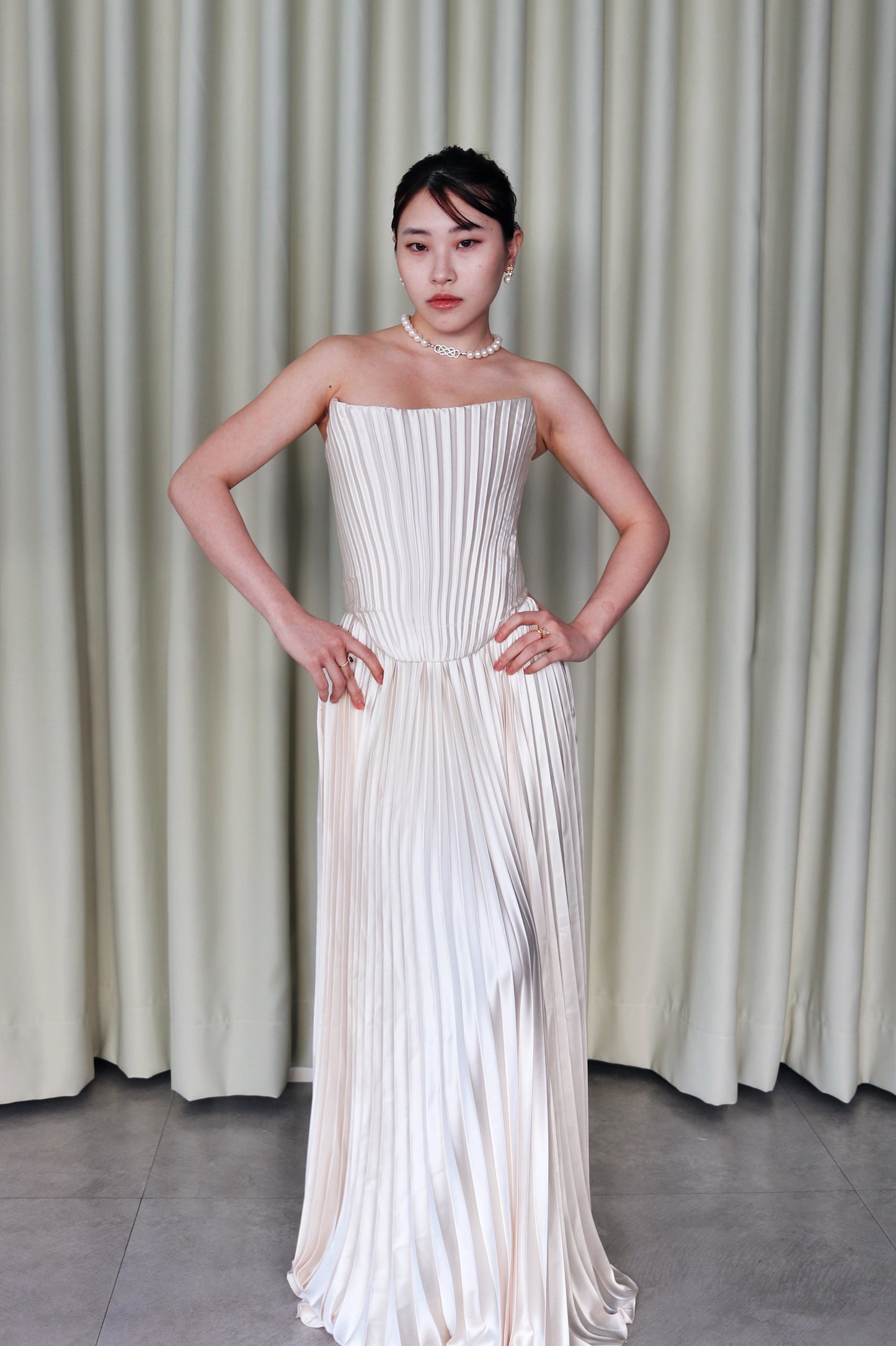 Rowena Electric Pleated Corset Look