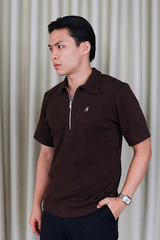 Cotton Knit Quarter Zip
