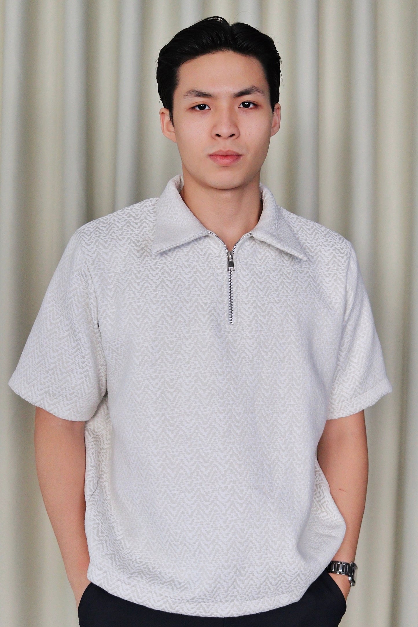 Panthera Premium Tweed Quarter Zip Polo