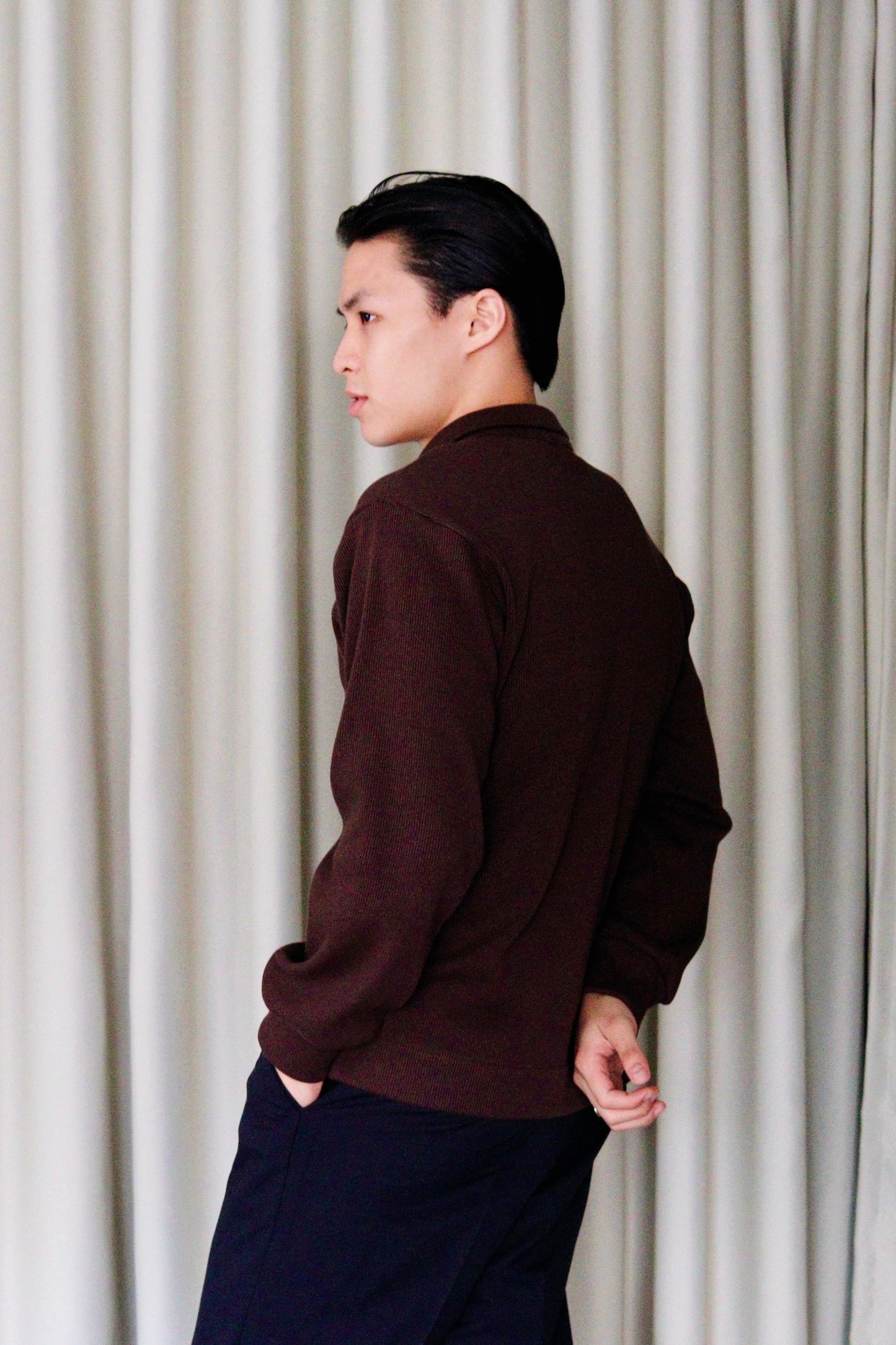 Cotton Knit Quarter Zip