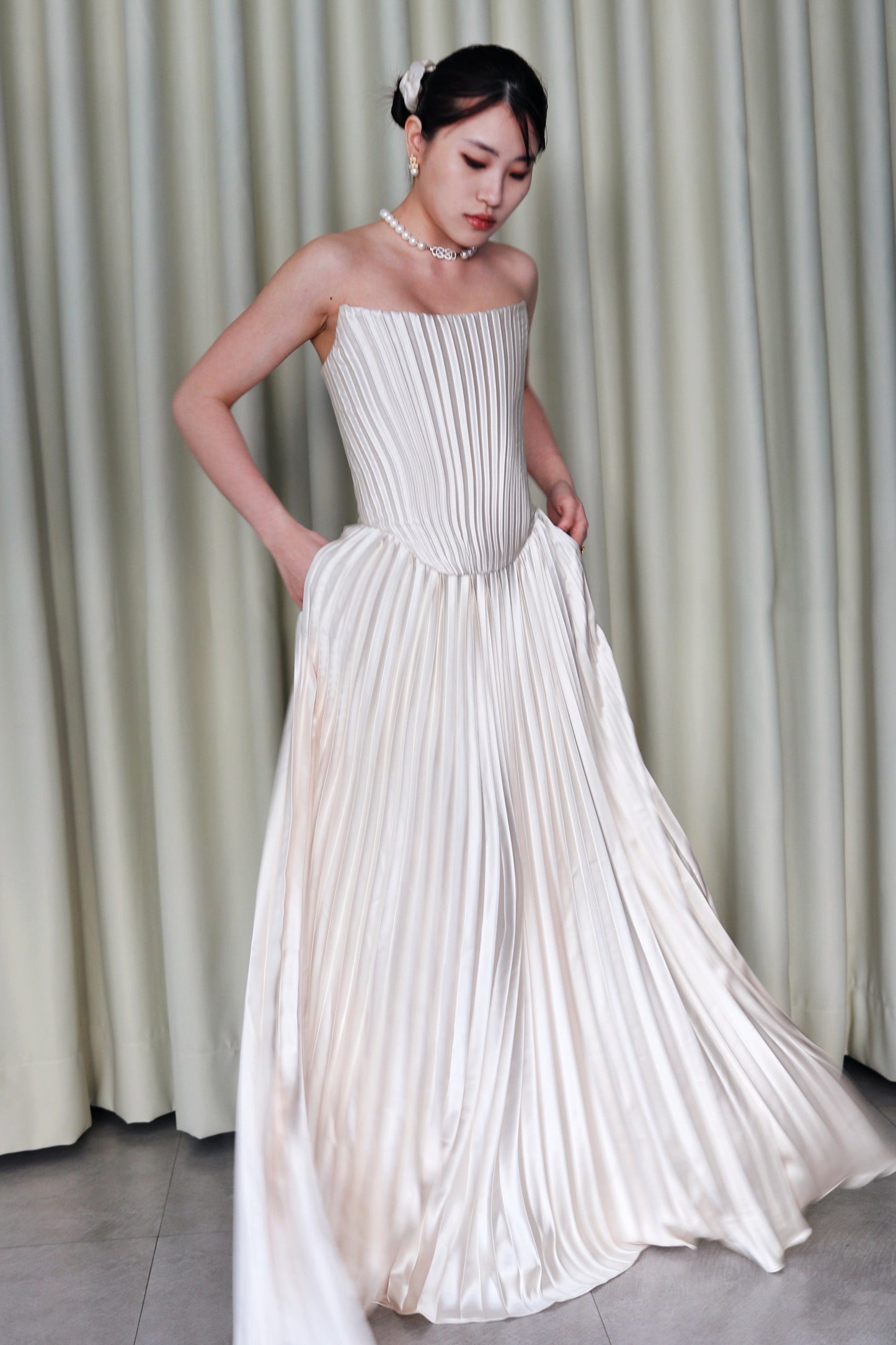 Rowena Electric Pleated Corset Look