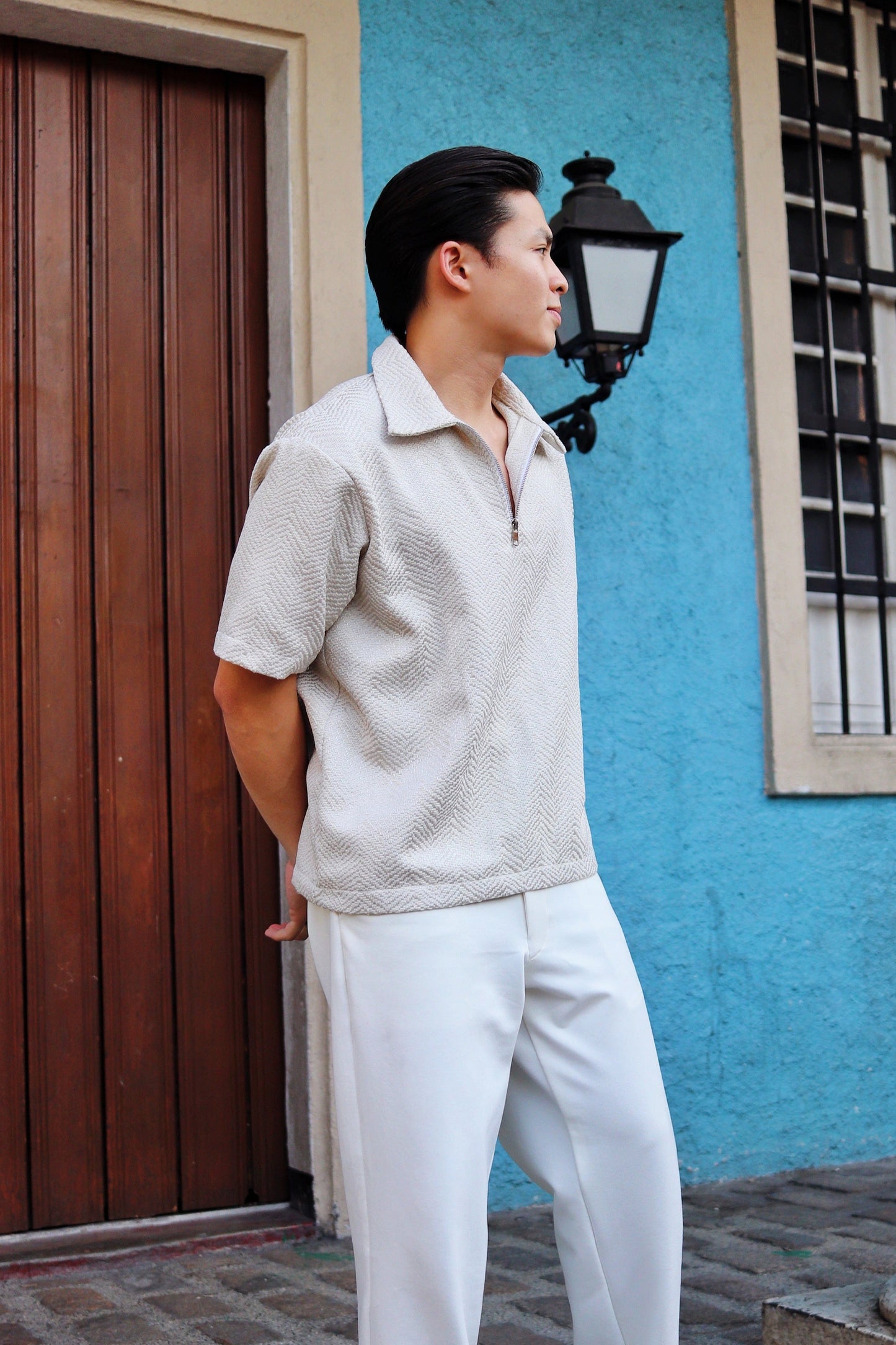 Panthera Premium Tweed Quarter Zip Polo
