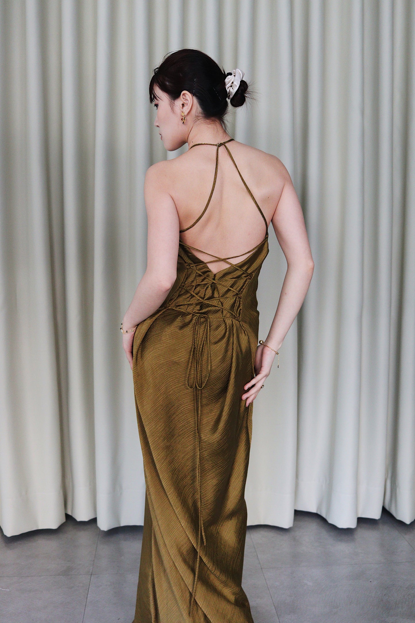 Vaas Olive Green Dress