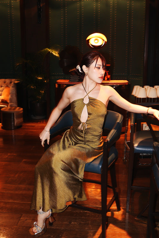 Vaas Olive Green Dress