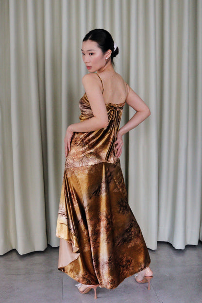 Syphaia Golden Velvet Dress