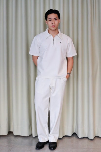 Hervé Premium Cotton Quarter Zip Polo