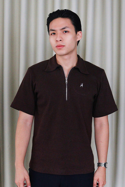 Cotton Knit Quarter Zip