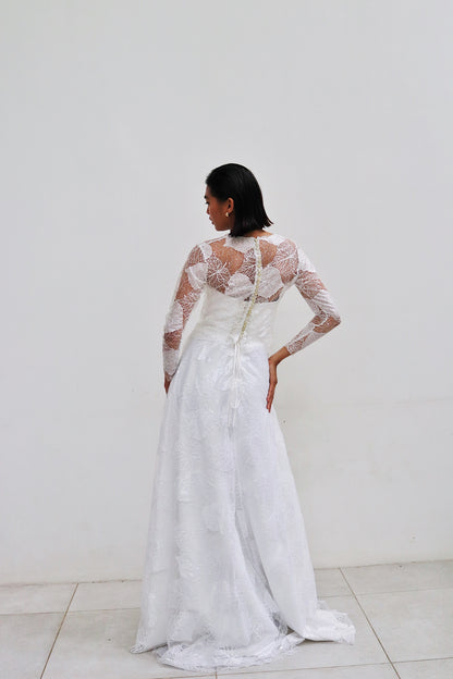 Cathia Wedding Gown in Full Lace