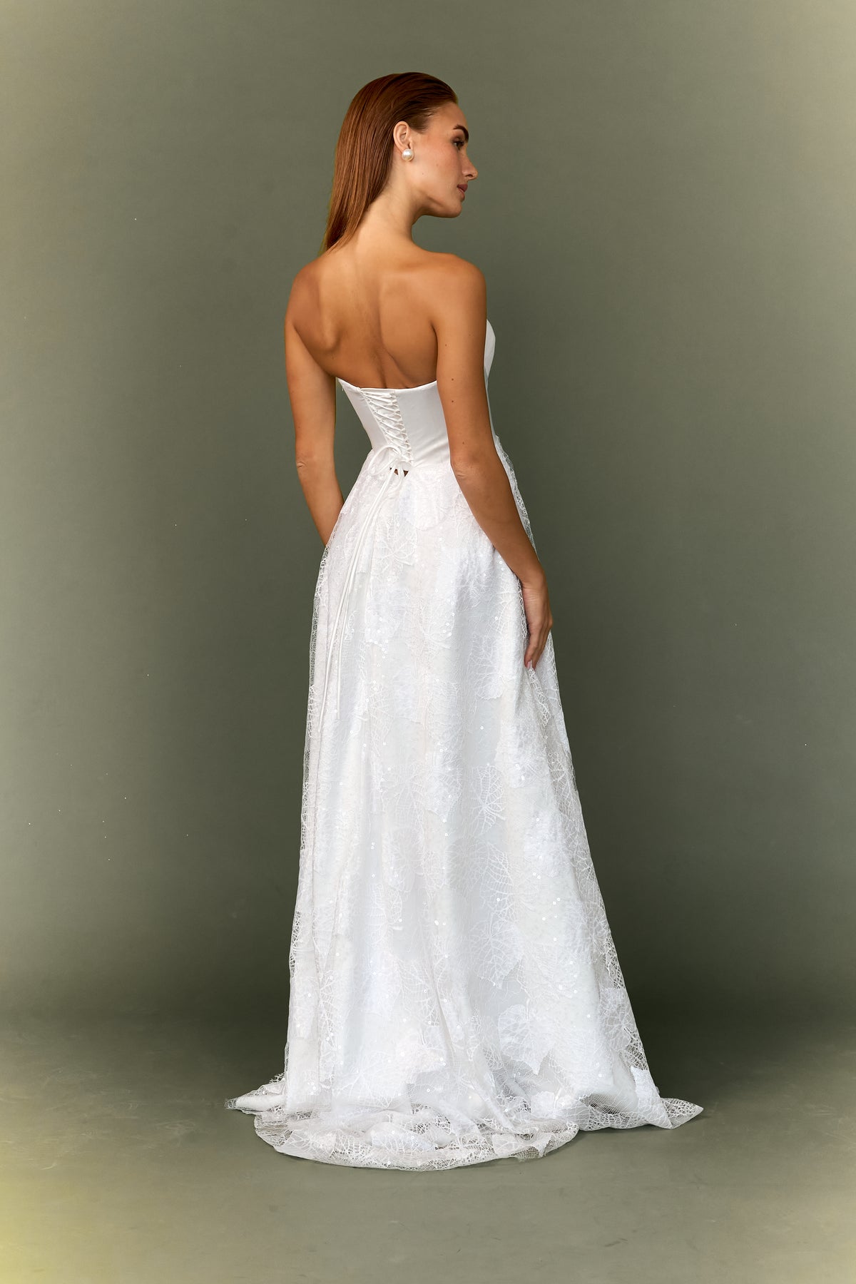 Cathia Base Wedding Gown with Laced Skirt