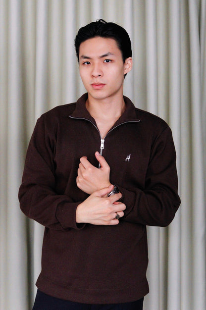 Cotton Knit Quarter Zip