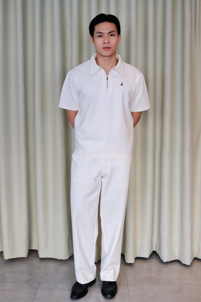 Hervé Premium Cotton Quarter Zip Polo