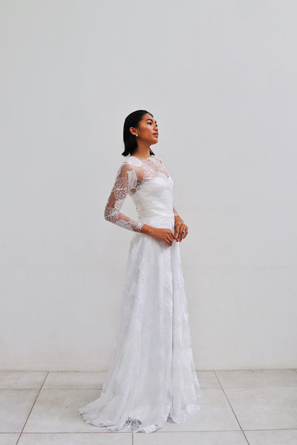 Cathia Wedding Gown in Full Lace