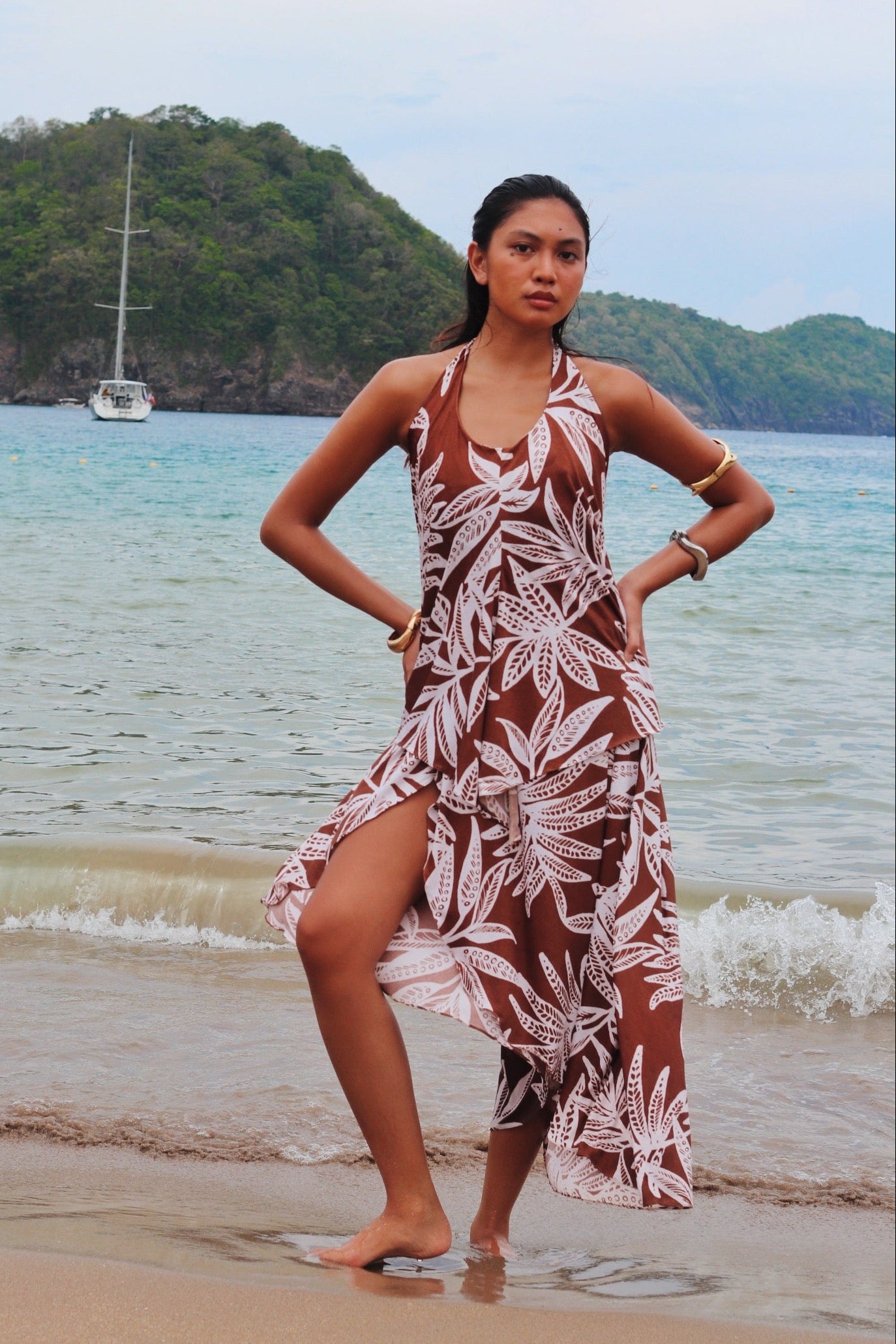 Coco Brown Printed Set