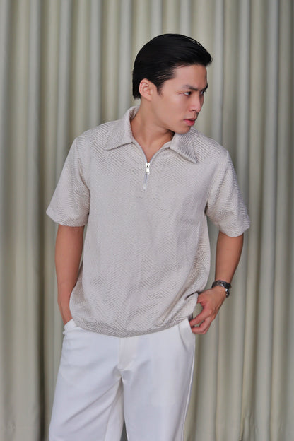 Panthera Premium Tweed Quarter Zip Polo